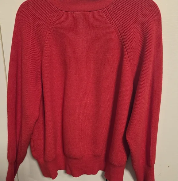 M Universal Standard V-Neck Cardigan In VIBRANT Orange - Picture 3 of 7